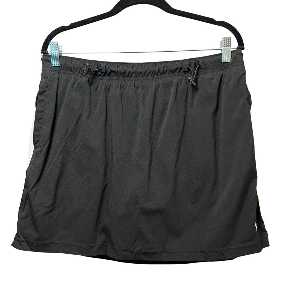 Danskin Now Skort Womens‎ Large 12/14 Black White Athletic Tennis Golf Skirt